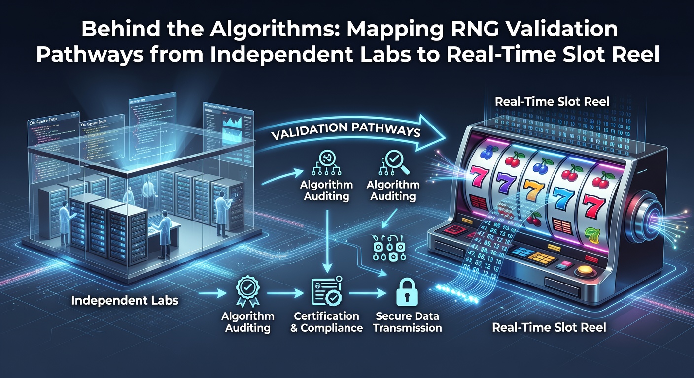 Illustration of real-time RNG data flow mapping reel positions on slot machines with live outcome verification checkpoints